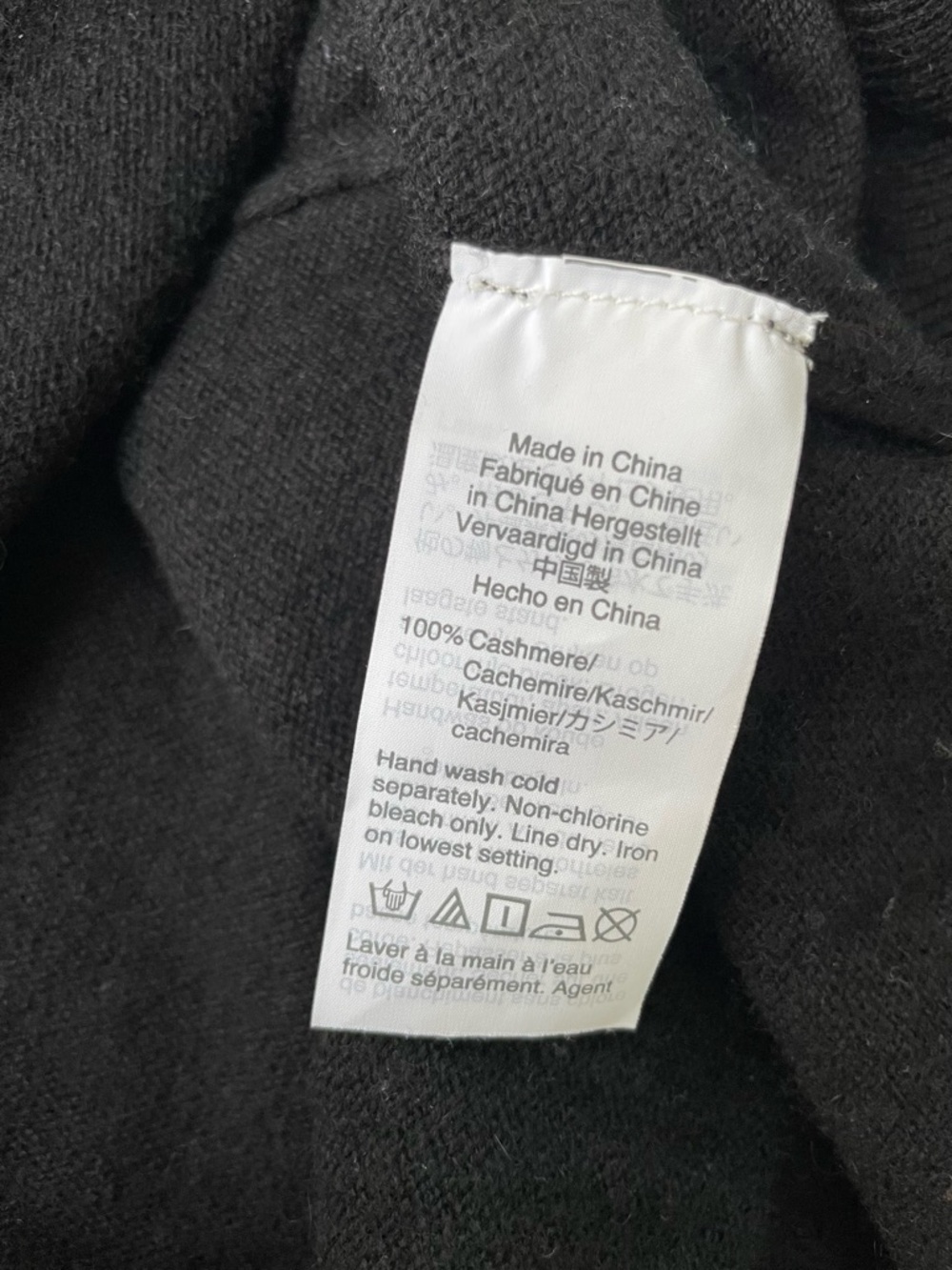 J.Crew 100% Cashmere Black V-Neck Sweater XS / Small Classic Quiet Luxury - Picture 4 of 4